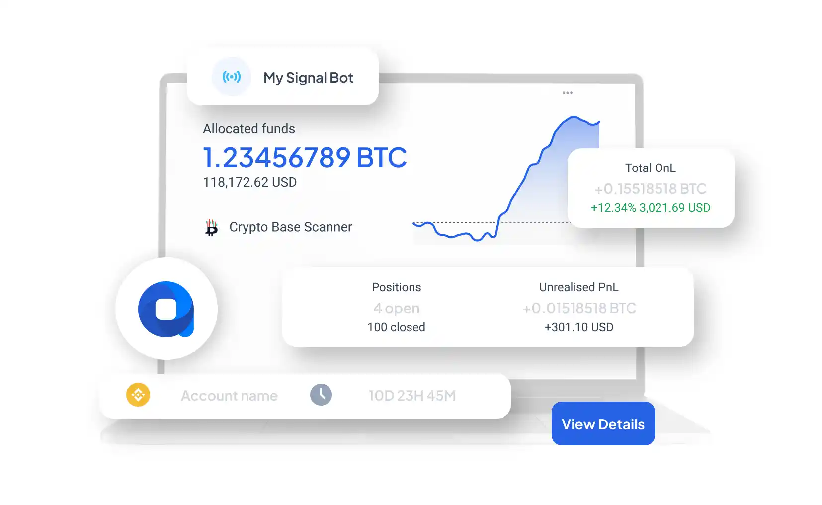 Altrady DCA Bot dashboard